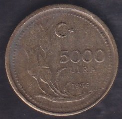 1996 Yılı 5000 Lira