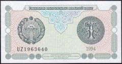 Özbekistan 1 Sum 1994 Çilaltı Çil Pick 73