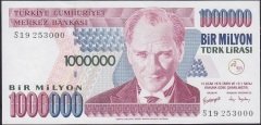 7.Emisyon 3.Tertip 1 000 000 Lira S19 253000 Çil