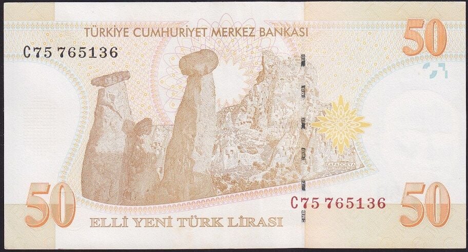 8.Emisyon 50 YTL C75 765136 Çok Çok Temiz+