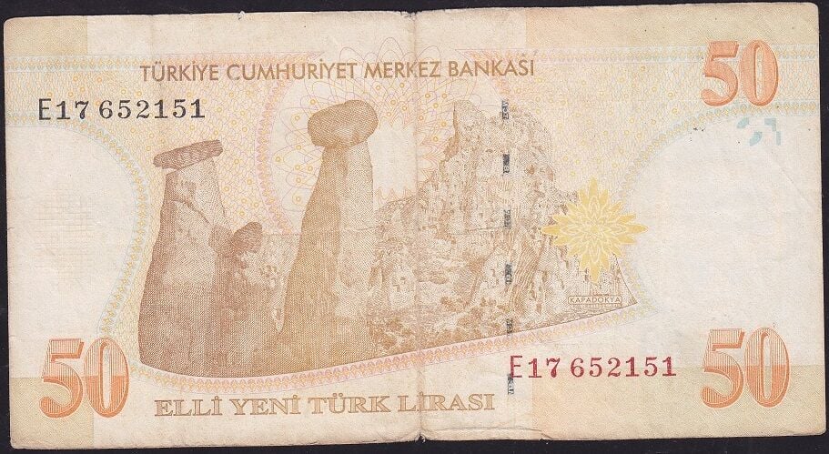 8.Emisyon 50 YTL E17 652151 Temiz