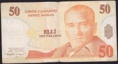 8.Emisyon 50 YTL E17 652151 Temiz