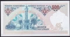 7.Emisyon 2.Tertip 500 Lira D61 136914 Çil
