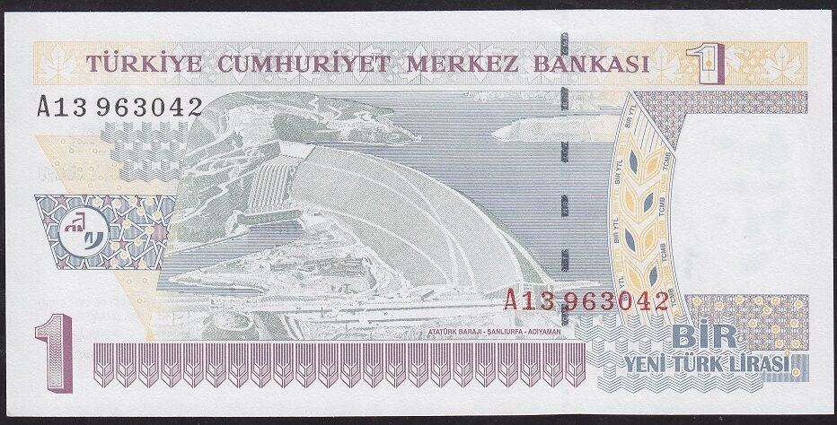 8.Emisyon 1 YTL A13 963042 Çil