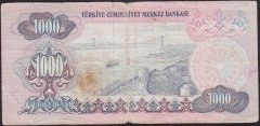6.EMİSYON 2.TERTİP 1000 LİRA D80 022297 TEMİZ