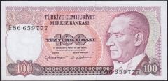7.Emisyon 2.Tertip 100 Lira E86 659777 Ççt Çilaltı