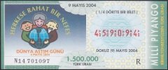 2004 9 MAYIS ÇEYREK BİLET - R SERİSİ