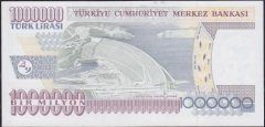 7.Emisyon 3.Tertip 1 000 000 Lira R42 596817 Çilatı