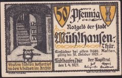 Almanya 50 Pfennig Notgeld 1921 Çil