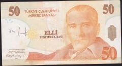 8.Emisyon 50 YTL C77 044125 Çok Temiz+