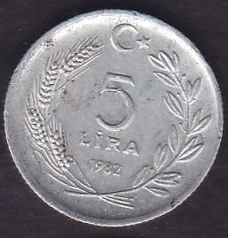 1982 Yılı 5 Lira