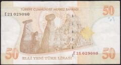 8.Emisyon 50 YTL E21 029080 Çok Temiz+