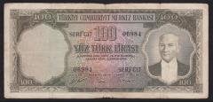 5.EMİSYON 1.TERTİP 100 LİRA C17 06984 TEMİZ