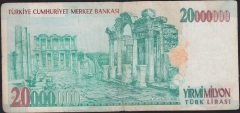 7.Emisyon 20 000 000 Lira C03 159361 Çok Temiz