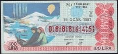 1981 19 Ocak Yarım Bilet - Z Serisi