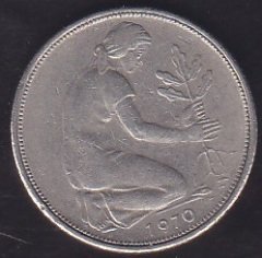 ALMANYA 50 PFENİNG F 1970