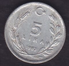 1983 Yılı 5 Lira