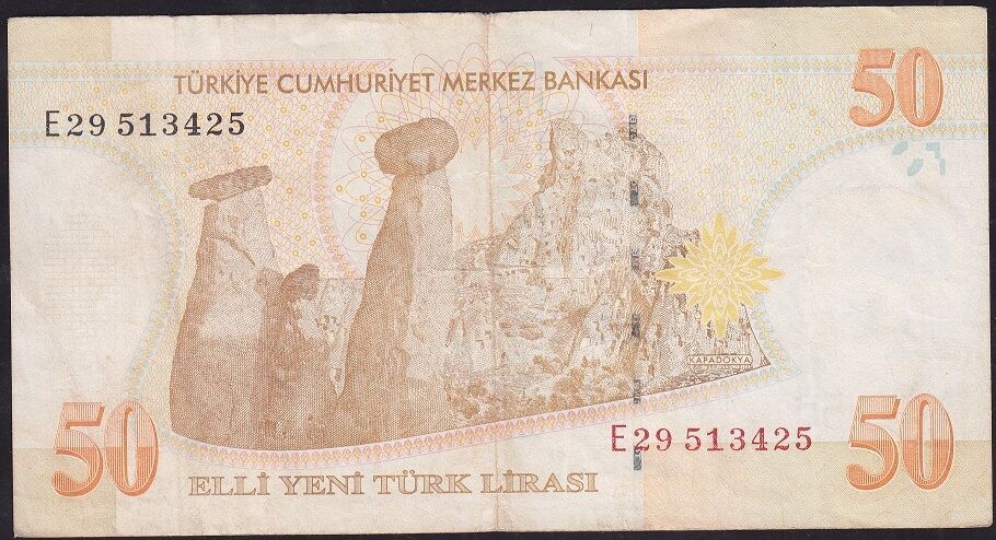 8.Emisyon 50 YTL E29 513425 Çok Temiz