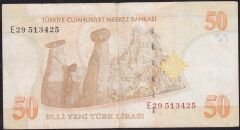 8.Emisyon 50 YTL E29 513425 Çok Temiz