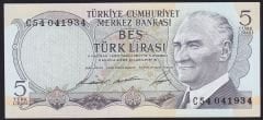 6.Emisyon 1.Tertip 5 Lira C54 041934 Çilaltı Çil