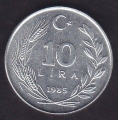 1985 YILI 10 LİRA ÇİL