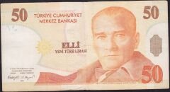 8.Emisyon 50 YTL F08 108797 Çok Temiz