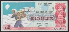 1981 28 ŞUBAT YARIM BİLET - Y SERİSİ