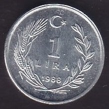 1988 YILI 1 LİRA ÇİL