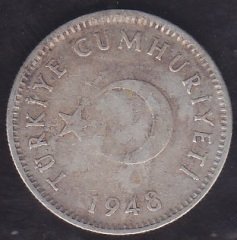 1948 YILI 1 LİRA GÜMÜŞ