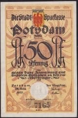 Almanya 50 Pfennig Notgeld 1921 Çil