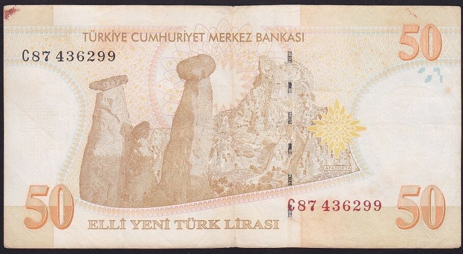 8.Emisyon 50 YTL C87 436299 Çok Temiz