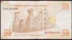 8.Emisyon 50 YTL C87 436299 Çok Temiz