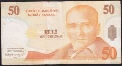 8.Emisyon 50 YTL C87 436299 Çok Temiz
