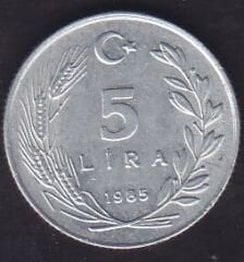 1985 Yılı 5 Lira