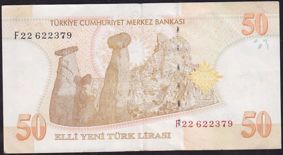 8.Emisyon 50 YTL F22 622379 Çok Çok Temiz