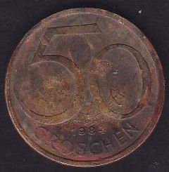 Avusturya 50 Groschen 1984