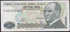 7.Emisyon 2.Tertip 10 Lira E45 628487 Çok Temiz +