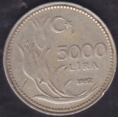 1992 Yılı 5000 Lira