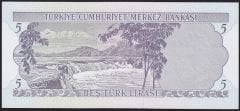 6.Emisyon 1.Tertip 5 Lira C38 374755 Çilaltı Çil