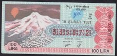 1981 19 ŞUBAT YARIM BİLET - Z SERİSİ