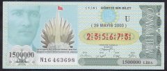 2003 29 MAYIS ÇEYREK BİLET U SERİSİ