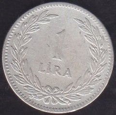 1947 YILI 1 LİRA GÜMÜŞ eski para koleksiyon