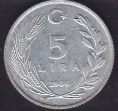 1986 Yılı 5 Lira