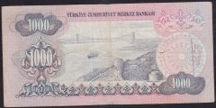 6.EMİSYON 2.TERTİP 1000 LİRA D61 188219 TEMİZ