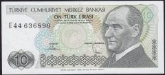 7.Emisyon 2.Tertip 10 Lira E44 636890 Ççt +