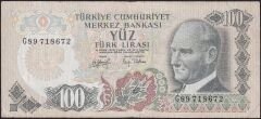 6.Emisyon 2.Tertip 100 Lira G89 718672 Çok Temiz