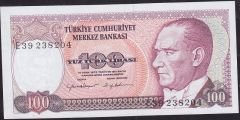 7.Emisyon 2.Tertip 100 Lira E39 238204 Çilaltı
