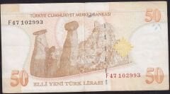 8.Emisyon 50 YTL F47 102993 Çok Temiz