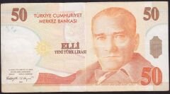 8.Emisyon 50 YTL F47 102993 Çok Temiz