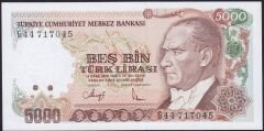 7.Emisyon 4.Tertip 5000 Lira G44 717045 Çil